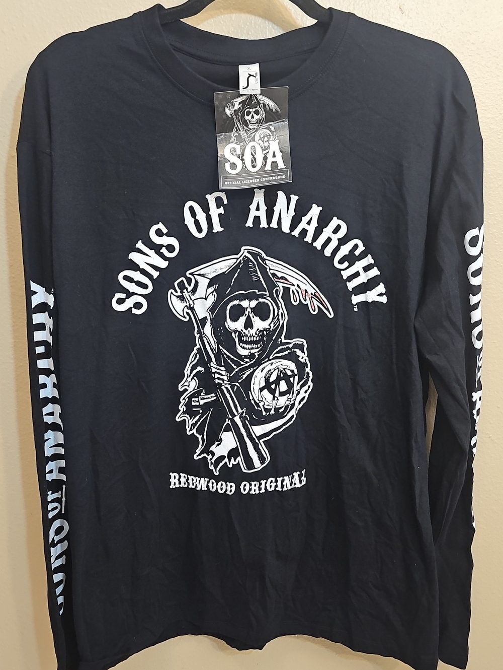 Sons of Anarchy Black Long Sleeve Graphic Tee
